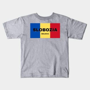 Slobozia City in Moldovan Flag Colors Kids T-Shirt